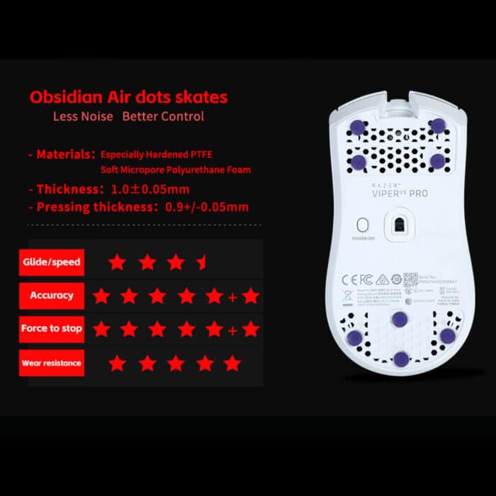 X-Raypad Obsidian Air Mouse Skates – Universal Donuts X-Raypad Obsidian Air Mouse Skates – Universal Donuts