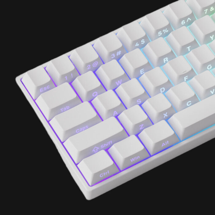 AKKO Monsgeek FUN60 PRO White ANSI (5) AKKO Monsgeek FUN60 PRO White ANSI Wired Magnetic Keyboard 8K ARGB HE 0.01mm
