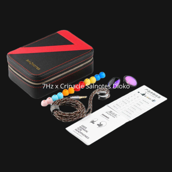 7Hz x Crinacle Salnotes Dioko – 14.6mm Planar Magnetic IEM with CNC Aluminum Shell & Sapphire Glass, case