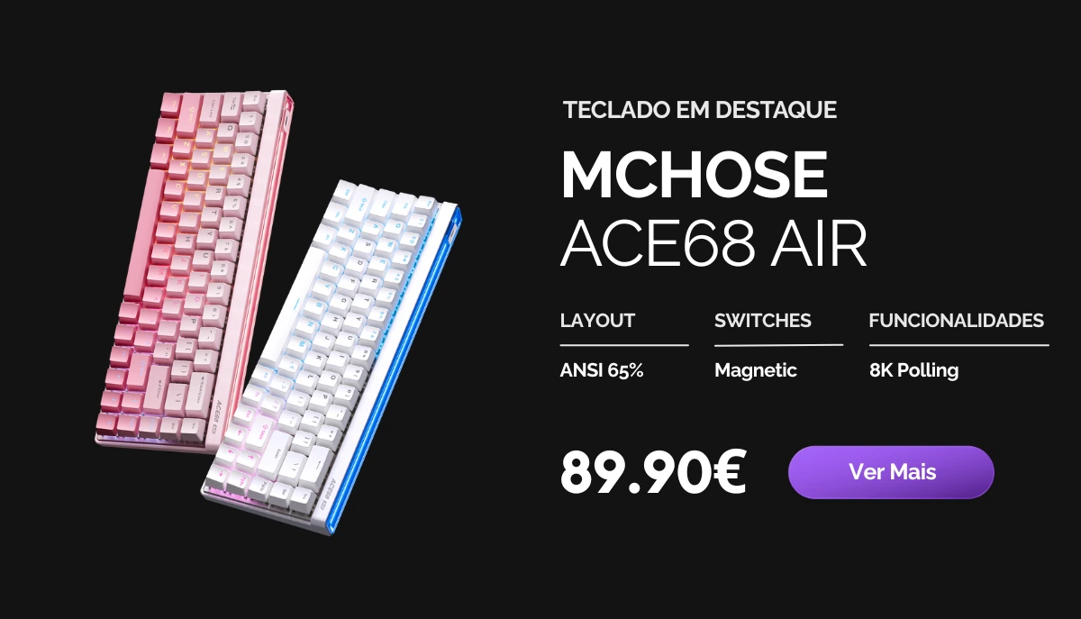 Teclado em destaque - MCHOSE ACE68 AIR