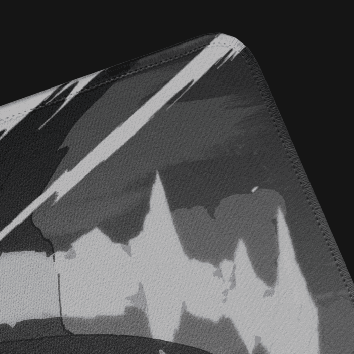 Macro shot of the Yuki Aim Monokuro coarse pique fabric texture designed for high friction control gaming.