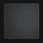 Close up view showing the premium anti-slip Poron base layer and low profile double stitching on the Yuki Aim Monokuro pad.