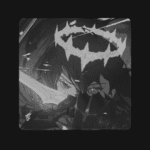 uki Aim Monokuro Large Cloth gaming mousepad top down view showing the coarse black pique control surface and double stitched edges.