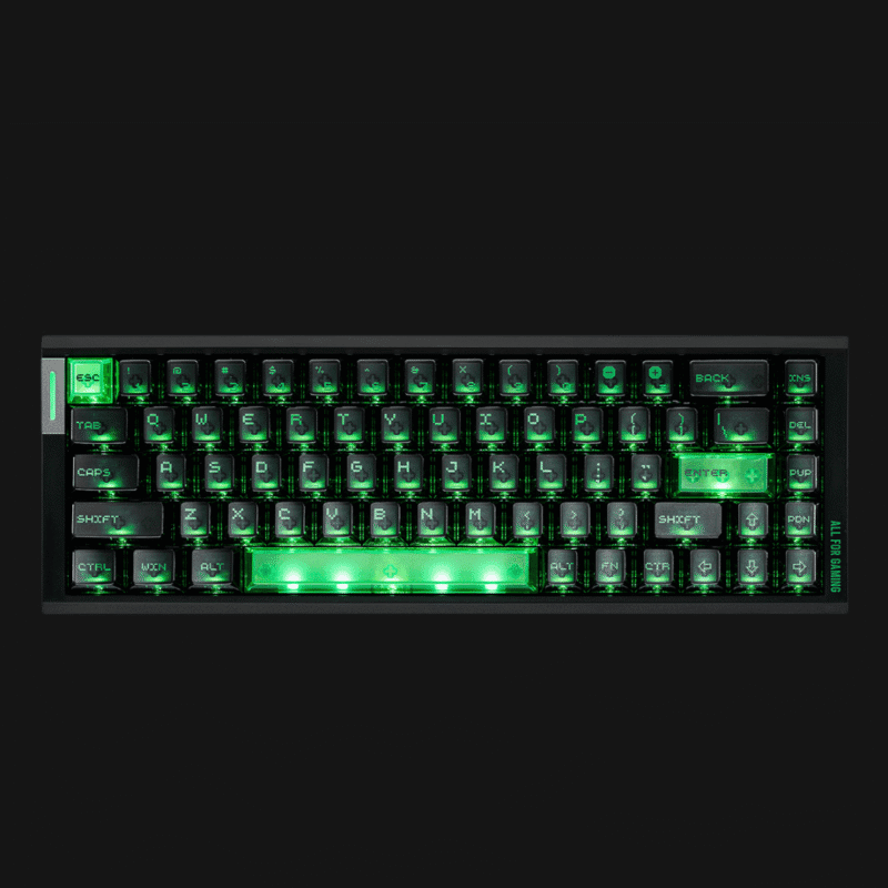Visto do topo ATK RS6 Air Teclado Magnético HE Esports Preto