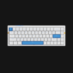 Vista superior do Teclado Magnético ATK RS6 Aluminum (Snow Blade Branca) a mostrar a caixa em alumínio CNC.