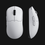 Top view of the MCHOSE A5 V3 ultra-lightweight wireless mouse showcasing its symmetrical 56g design.