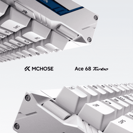 Side profile of the Nova White aluminum case showing the premium powder-coated finish.