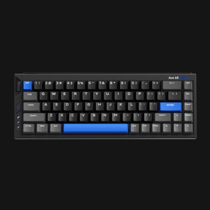 Top view of MCHOSE Ace 68 Turbo Aluminum Hall Effect Keyboard (Cyber Black) featuring 65% layout.