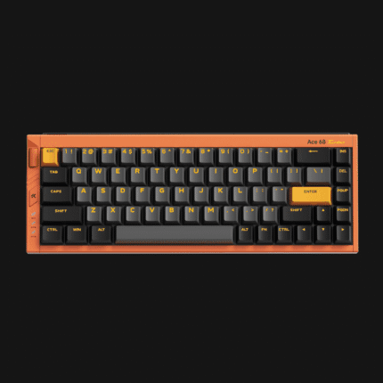 Top view of MCHOSE Ace 68 Turbo Aluminum Hall Effect Keyboard (Galaxy Orange) featuring 65% layout.