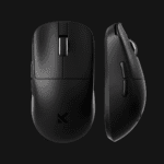 Top view of MCHOSE L7 Pro Ultra-Lightweight Wireless Mouse (Black) featuring a holeless 39g shell.