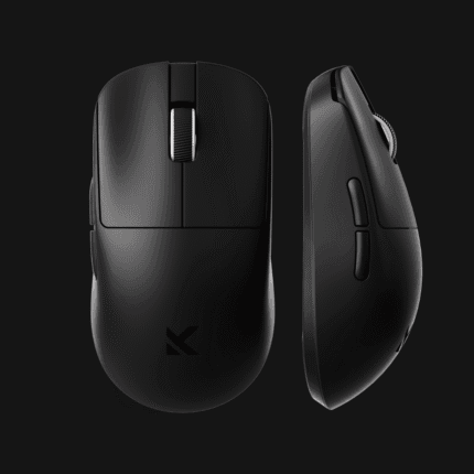 Top view of MCHOSE L7 Pro Ultra-Lightweight Wireless Mouse (Black) featuring a holeless 39g shell.