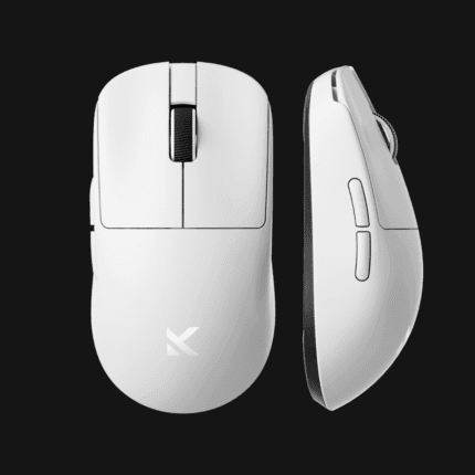 Top view of MCHOSE L7 Pro Ultra-Lightweight Wireless Mouse (Black) featuring a holeless 39g shell.