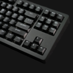 MonsGeek M3 V5 HE side profile showing gasket-mount aluminum case depth and compact TKL footprint optimized for mouse movement space