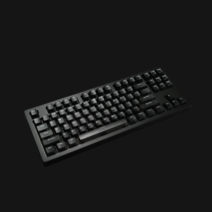 MonsGeek M3 V5 HE side profile showing gasket-mount aluminum case depth and compact TKL footprint optimized for mouse movement space