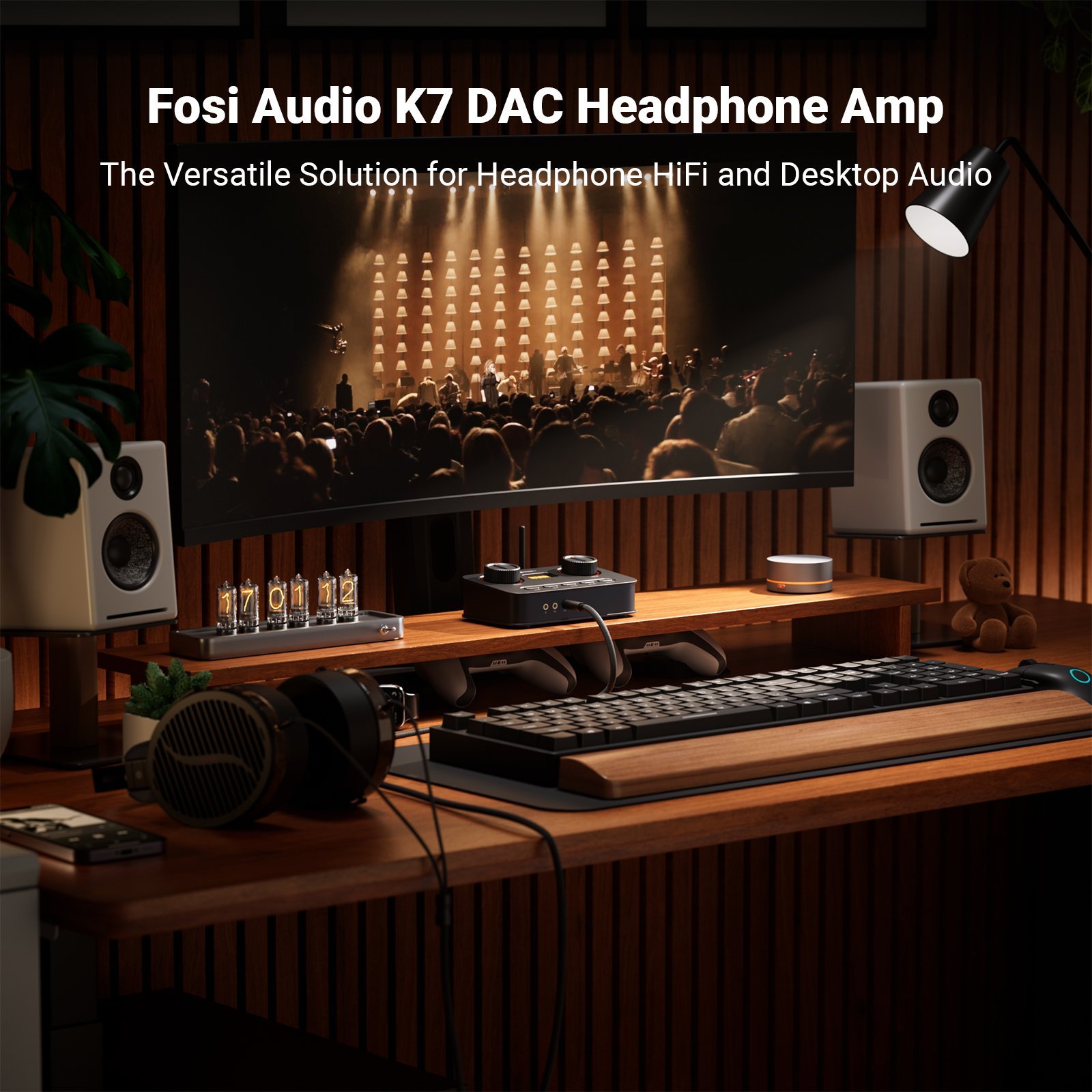 Fosi Audio K7 – AK4493S Desktop DAC/AMP, 2100mW Balanced, Bluetooth aptX HD - Image 7