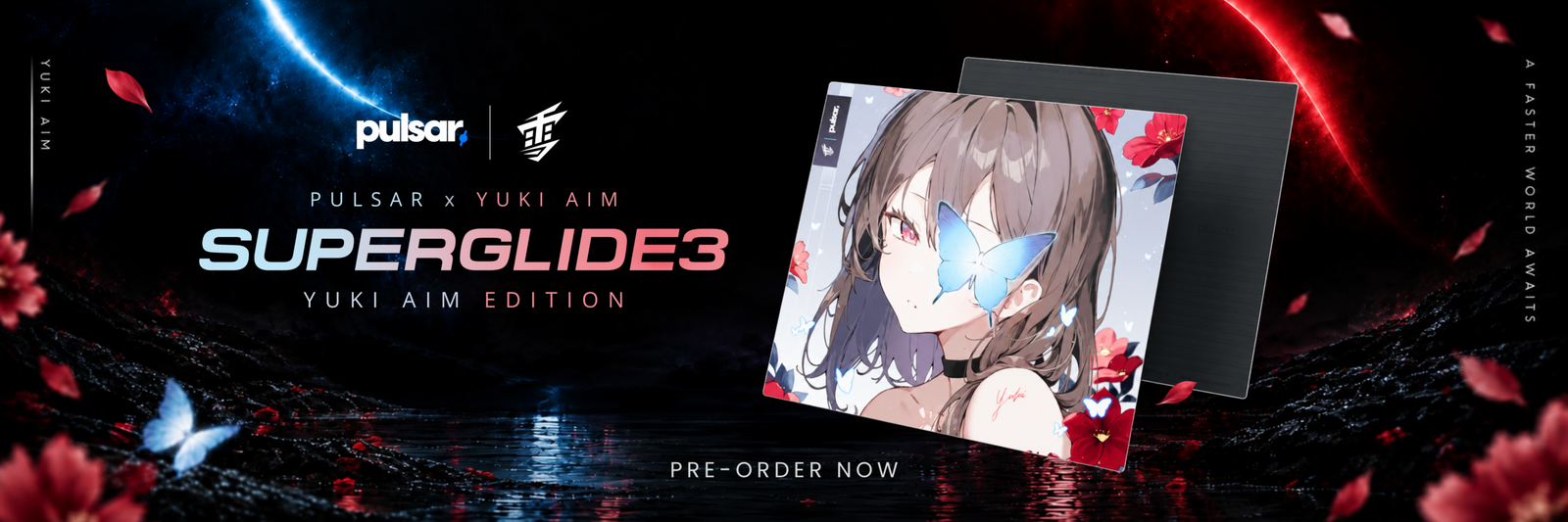 Pulsar Superglide 3 Yuki Aim Edition glass mousepad