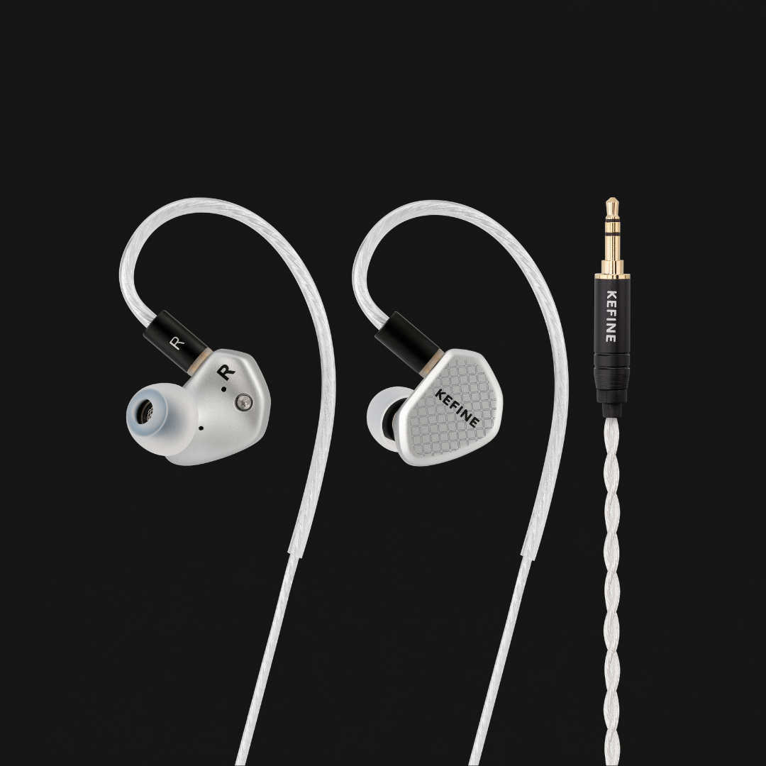 KEFINE Klean SV Silver IEM com cabo 3.5mm