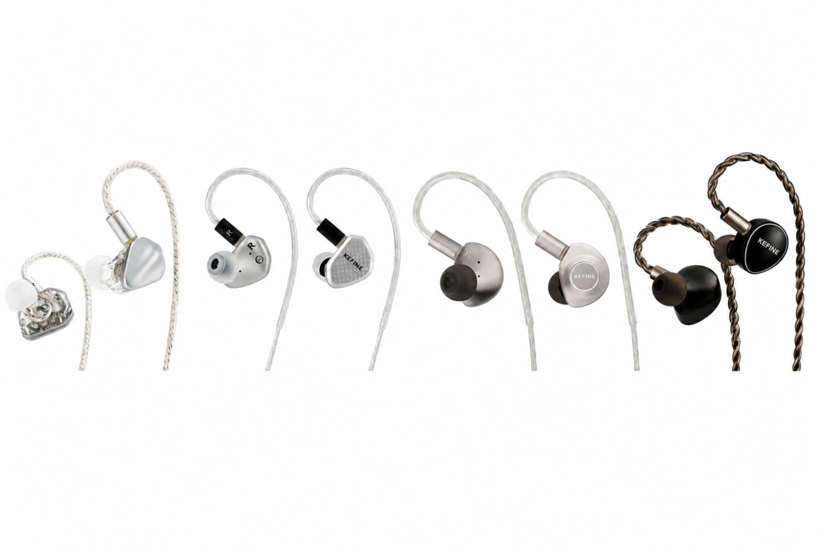 KEFINE IEM lineup with Quatio, Klean SV, Delci AE and Loric