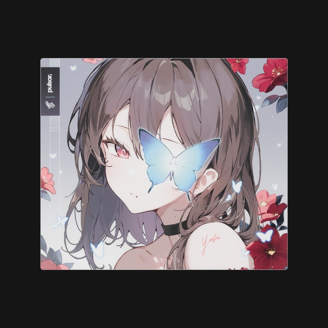 Yuki Aim x Pulsar Superglide3 Glass Mousepad