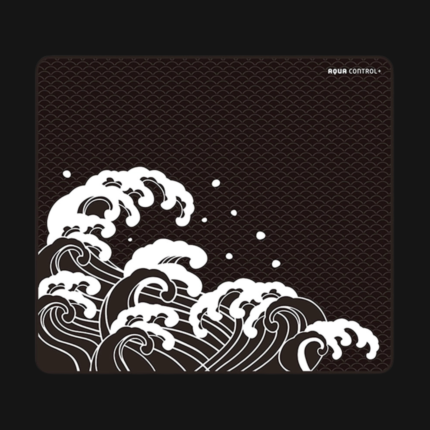 X-raypad Aqua Control Plus Wave Night – Mousepad Gaming 500 x 500 mm Preto com Ondas Brancas