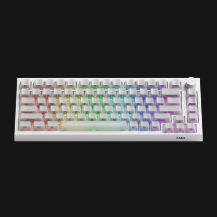 AKKO 5075 V5 HE Glassy Carbon Fiber Texture White magnetic gaming keyboard with RGB