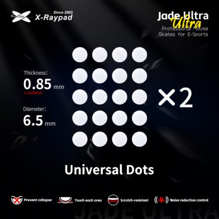 X-raypad Jade Ultra – Mouse Skates Universais de 6,5 mm, 40 Dots